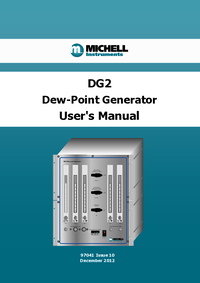 Thumbnail of document Manual - DG2/DG3Dew-Point Generators